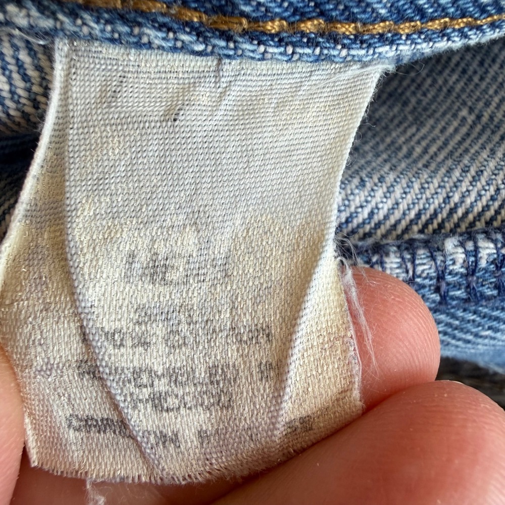Vintage LL Bean 100% Cotton Elastic Waist Men's 42x29 Denim Jeans Relaxed Fit - Picture 7 of 10